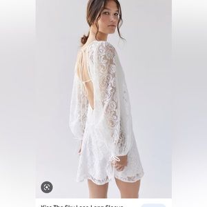 Urban Outfitters White Lace Mini Dress
